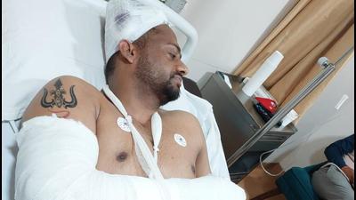The victim, Kailash Sharma, sustained a fracture on his right hand and for several injuries on his head and legs. (Sourced) The victim, Kailash Sharma, sustained a fracture on his right hand and for several injuries on his head and legs. (Sourced)