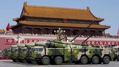 Nick-named as carrier killer, the Chinese DF-21 D ballistic missile is designed to keep US aircraft carrier beyond the first island chain, thus giving PLA a free run of the South China Sea. Nick-named as carrier killer, the Chinese DF-21 D ballistic missile is designed to keep US aircraft carrier beyond the first island chain, thus giving PLA a free run of the South China Sea.
