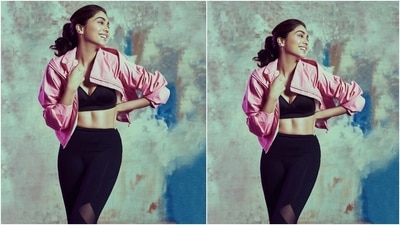 A sleeked back ponytail, hint of blush on the cheeks, nude pink lip shade, sleek eyeliner, mascara-laden eyelashes, glowing skin, and minimal make-up base rounded off the glam picks with the athleisure attire. What do you think of Sharvari's look for the shoot? (Instagram/@sharvari) A sleeked back ponytail, hint of blush on the cheeks, nude pink lip shade, sleek eyeliner, mascara-laden eyelashes, glowing skin, and minimal make-up base rounded off the glam picks with the athleisure attire. What do you think of Sharvari's look for the shoot? (Instagram/@sharvari)
