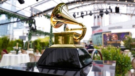 A decorative grammy is seen before the start of the 63rd annual Grammy Awards at the Los Angeles Convention Center. (AP Photo/Chris Pizzello, File)(Chris Pizzello/Invision/AP)