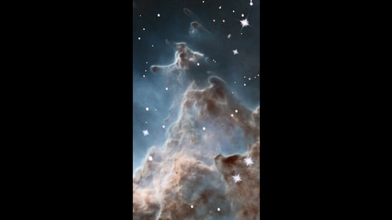 The image taken from Nasa's visualisation video shows Monkey Head Nebula.(Instagram/@nasahubble)
