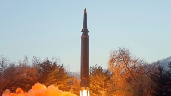 The North's latest launch was first detected by its neighbours.(via AP) The North's latest launch was first detected by its neighbours.(via AP)