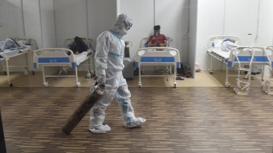 At the Delhi government-run Lok Nayak Hospital, the largest Covid-19 hospital in the city, 10 doctors and three nurses tested positive for Covid over the last week. (Representational image/PTI File) At the Delhi government-run Lok Nayak Hospital, the largest Covid-19 hospital in the city, 10 doctors and three nurses tested positive for Covid over the last week. (Representational image/PTI File)