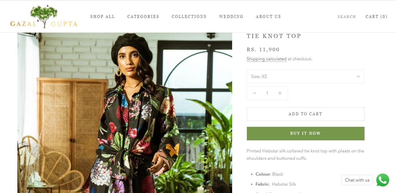 The Tie Knot Top. (gazalgupta.in)