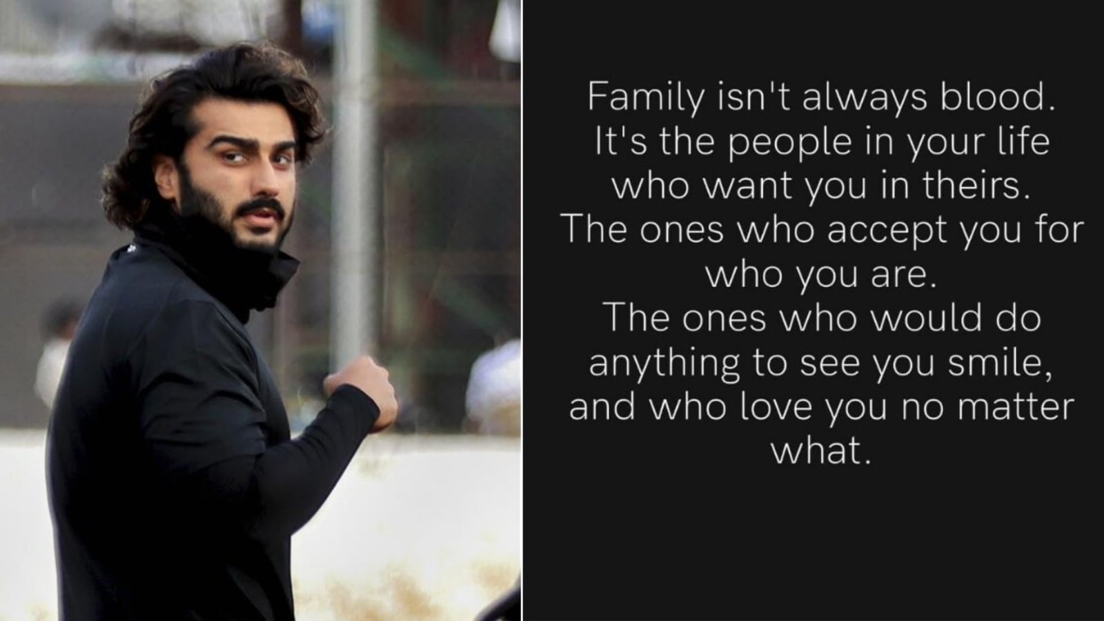 Arjun Kapoor shares cryptic message on Instagram: 'Family isn't always blood'  | Bollywood - Hindustan Times