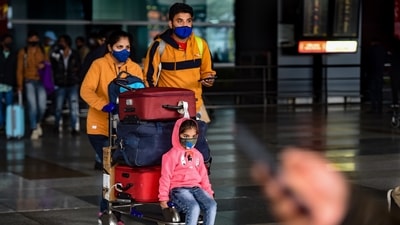 Persons coming from or going to airports and railway stations or lSBTs. (PTI) Persons coming from or going to airports and railway stations or lSBTs. (PTI)