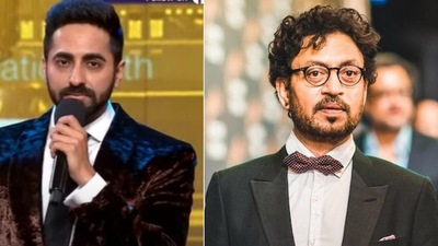 Ayushmann Khurana remembers Irrfan Khan. Ayushmann Khurana remembers Irrfan Khan.