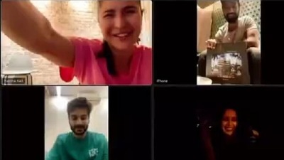 Katrina Kaif, Vicky Kaushal and his brother Sunny Kaushal connected with Isabelle Kaif via video call on her birthday.&nbsp;