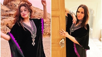 Neha Dhupia feels Janhvi Kapoor looked better in the kaftan than her.