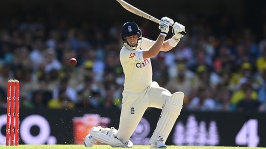 Joe Root drives through the off side.&nbsp;(Getty)