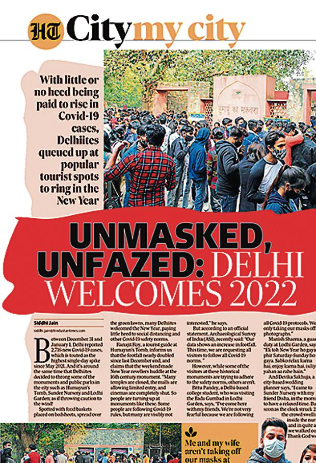 A grab of our earlier report on visitors crowding at monuments on January 1.