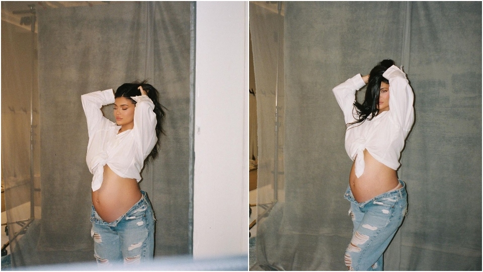 Pregnant Kylie Jenner Shows Bare Baby Bump in NYFW Outfit: Photos