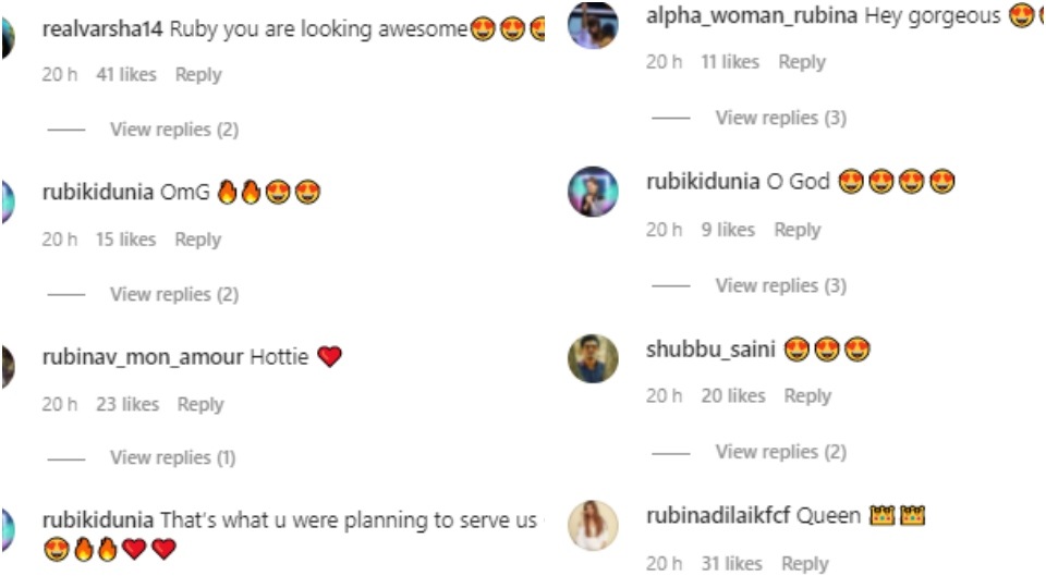 Comments on Rubina Dilaik's post. Comments on Rubina Dilaik's post. 