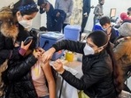 A girl receives a dose of a Covid vaccine in Delhi. (ANI) A girl receives a dose of a Covid vaccine in Delhi. (ANI)
