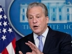 Gene Sperling, who leads the oversight for distributing funds from President Joe Biden's $1.9 trillion coronavirus rescue package, speaks during the daily briefing at the White House in Washington.(AP) Gene Sperling, who leads the oversight for distributing funds from President Joe Biden's $1.9 trillion coronavirus rescue package, speaks during the daily briefing at the White House in Washington.(AP)