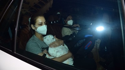 Dia Mirza with her son Avyaan Azaad Rekhi. Dia Mirza with her son Avyaan Azaad Rekhi.