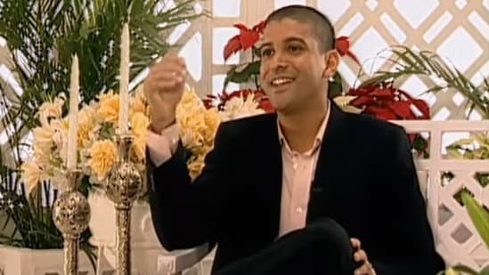 Farhan Akhtar in a still from Rendezvous with Simi Garewal.&nbsp;