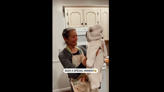 The image shows the grandma holding her grandson.(Instagram/@joshriboldi)