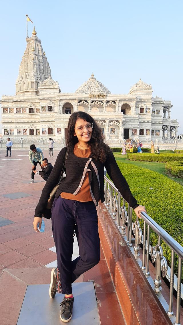 Bidita at Prem Mandir, Vrindavan. (Instagram) Bidita at Prem Mandir, Vrindavan. (Instagram)