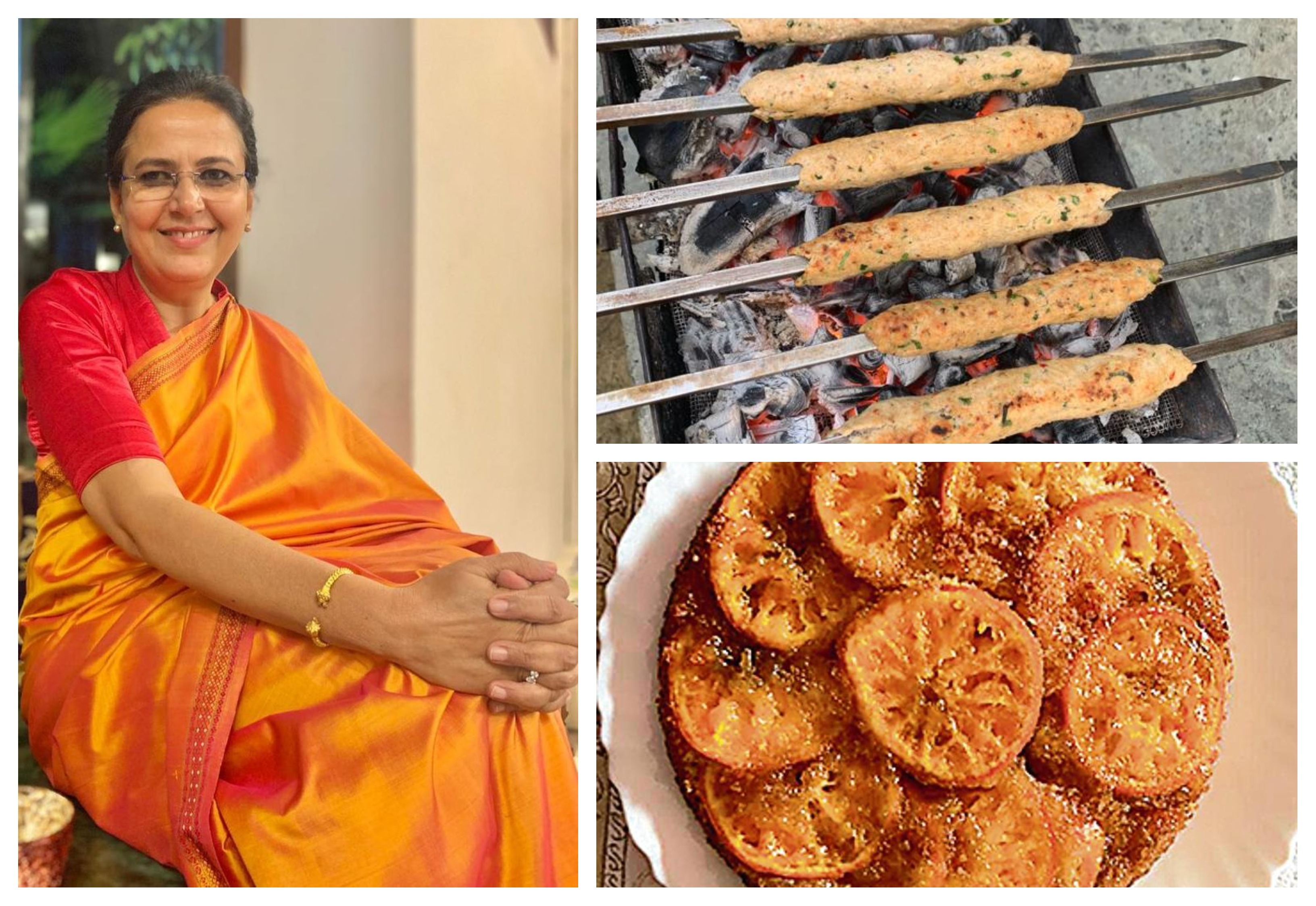 Rakhshanda Jalil’s menu includes seekh kebab and upside-down orange cake. Rakhshanda Jalil’s menu includes seekh kebab and upside-down orange cake.