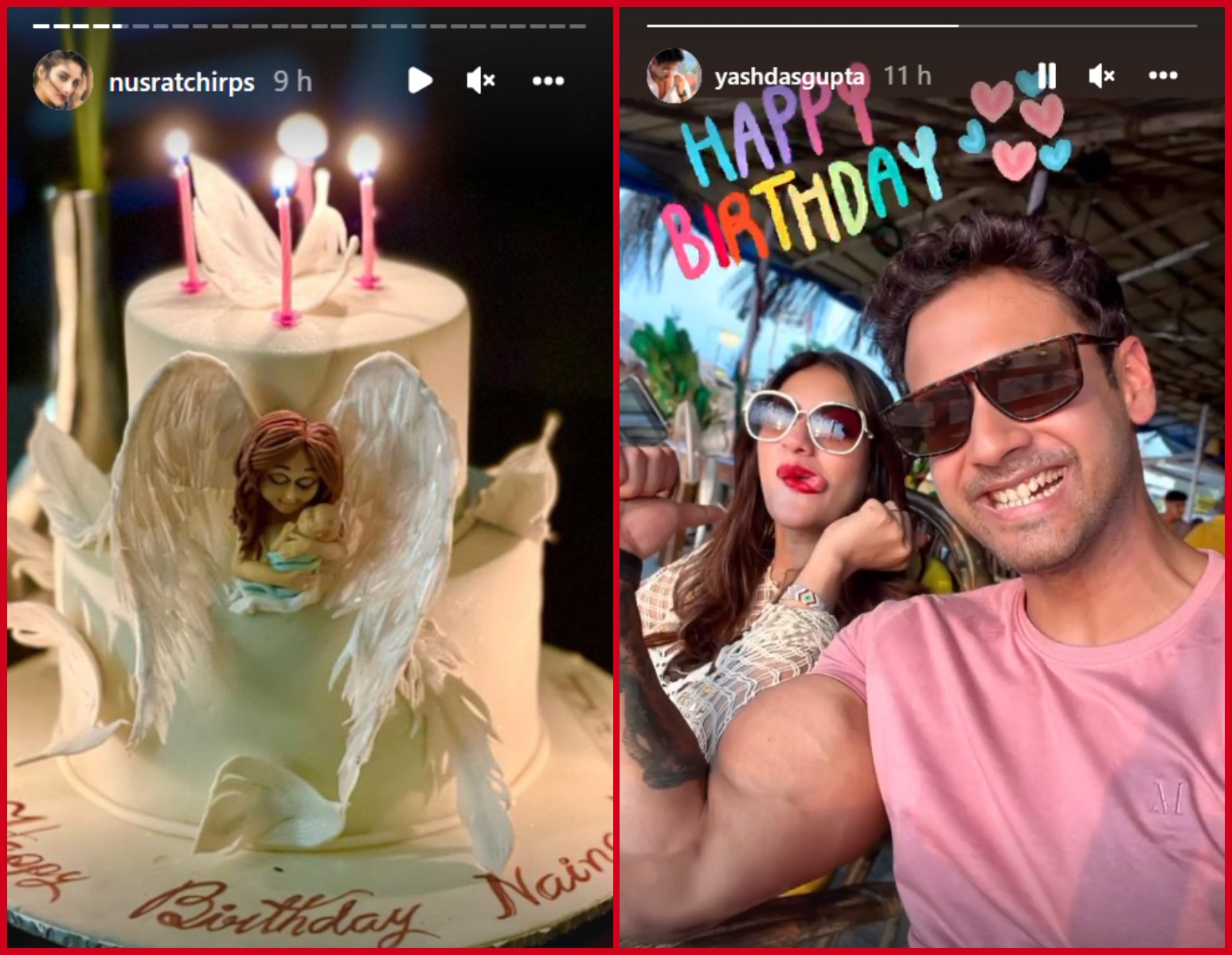 Nusrat Jahan shared a glimpse of her birthday cake, while Yash Dasgupta wished her on Instagram.