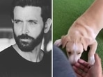 Hrithik Roshan with his new puppy Mowgli. Hrithik Roshan with his new puppy Mowgli.