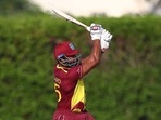 Kieron Pollard in action during the 1st ODI against Ireland.