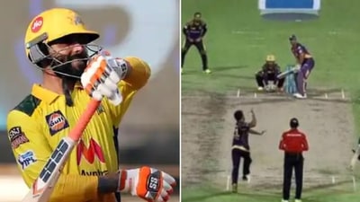 Ravindra Jadeja takes dig at KKR's viral post (Twitter) Ravindra Jadeja takes dig at KKR's viral post (Twitter)