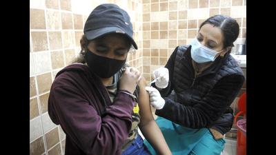 Only nine of the 119 eligible infected children in Chandigarh had received the first dose of vaccine. (Keshav Singh/HT) Only nine of the 119 eligible infected children in Chandigarh had received the first dose of vaccine. (Keshav Singh/HT)