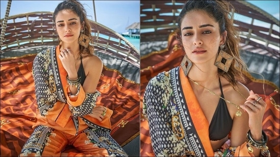 Striking sultry poses for the camera, she captioned the pictures, “Verified kinda wanna say ‘Vitamin C ya later’ cause I’m wearing orange but also wanna say ‘sea ya later’ cuz I’m by the ocean (sic).” Ananya Panday was styled by fashion stylist Chandni Sareen.&nbsp;(Instagram/ananyapanday )