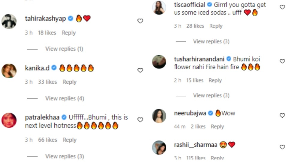 Comments on Bhumi Pednekar's post.