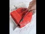 The woollen beanie, a hyper realistic cake, being cut to show that it's not a real one. (instagram/@redrosecake_tubageckil) The woollen beanie, a hyper realistic cake, being cut to show that it's not a real one. (instagram/@redrosecake_tubageckil)