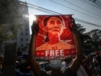 Ousted Myanmar leader Aung San Suu Kyi.(AFP) Ousted Myanmar leader Aung San Suu Kyi.(AFP)