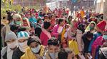 People wait in queues to get themselves tested for Covid-19, at Sri Krishna Medical College and Hospital in Muzaffarpur, on Monday. (PTI) People wait in queues to get themselves tested for Covid-19, at Sri Krishna Medical College and Hospital in Muzaffarpur, on Monday. (PTI)