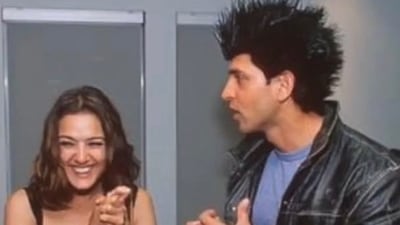 Preity Zinta wishes Hrithik Roshan on his birthday. Preity Zinta wishes Hrithik Roshan on his birthday.