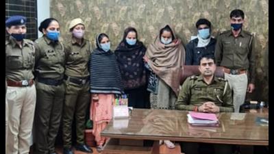 The four suspects in police custody on Monday. (Sourced) The four suspects in police custody on Monday. (Sourced)