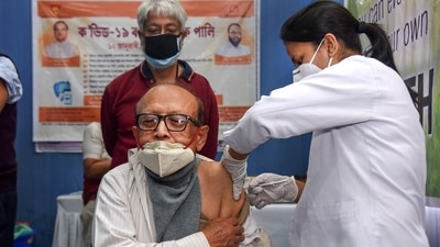 Those eligible for the precaution dose will have to complete nine months after taking their second dose and then get their third jab. (PTI) Those eligible for the precaution dose will have to complete nine months after taking their second dose and then get their third jab. (PTI)