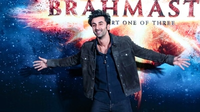 Ranbir Kapoor at a promotional event for Brahmastra in Delhi. (PTI) Ranbir Kapoor at a promotional event for Brahmastra in Delhi. (PTI)