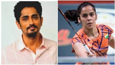 Siddharth has responded to Saina Nehwal's tweet. Siddharth has responded to Saina Nehwal's tweet.