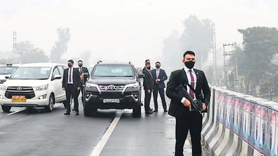 On January 5, the Prime Minister Narendra Modi convoy was stranded on a flyover due to a blockade by protesters in Ferozepur after which he returned from poll-bound Punjab without attending the planned events, including a rally. (ANI)
