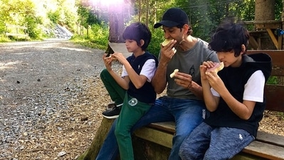 Hrithik Roshan's elder son Hrehaan is fifteen while his younger son Hridaan is thirteen years old. They never miss a chance to join him on trips in India and abroad. Hrithik Roshan's elder son Hrehaan is fifteen while his younger son Hridaan is thirteen years old. They never miss a chance to join him on trips in India and abroad. 