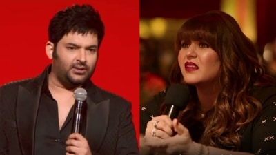 Kapil Sharma and Ginni Chatrath in a still from I Am Not Done Yet promo. Kapil Sharma and Ginni Chatrath in a still from I Am Not Done Yet promo. 