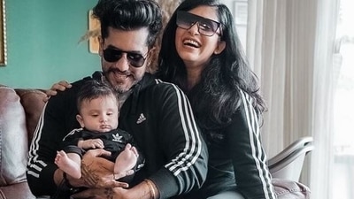 Kishwer Merchant and Suyyash Rai with their son Nirvair.