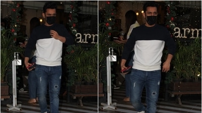 In the end, Rahul completed his outfit with chunky white lace-up sneakers and a black face mask to stay safe during the pandemic. A side-swept hairdo rounded off his look for the outing in the evening. The couple tied the knot on July 16 last year at a grand wedding. (HT Photo/Varinder Chawla) In the end, Rahul completed his outfit with chunky white lace-up sneakers and a black face mask to stay safe during the pandemic. A side-swept hairdo rounded off his look for the outing in the evening. The couple tied the knot on July 16 last year at a grand wedding. (HT Photo/Varinder Chawla)