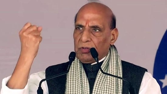 Defence minister Rajnath Singh tests positive for the Coronavirus disease (Covid-19). File image