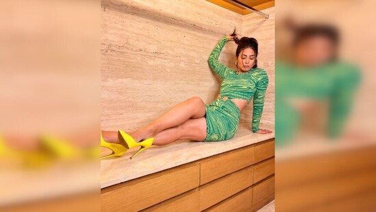 Sharing pictures of her stylish outfit on Instagram, Hina Khan captioned her post, "When dealing with the Insane, The best method is to pretend to be Sane..."(Instagram/@realhinakhan)