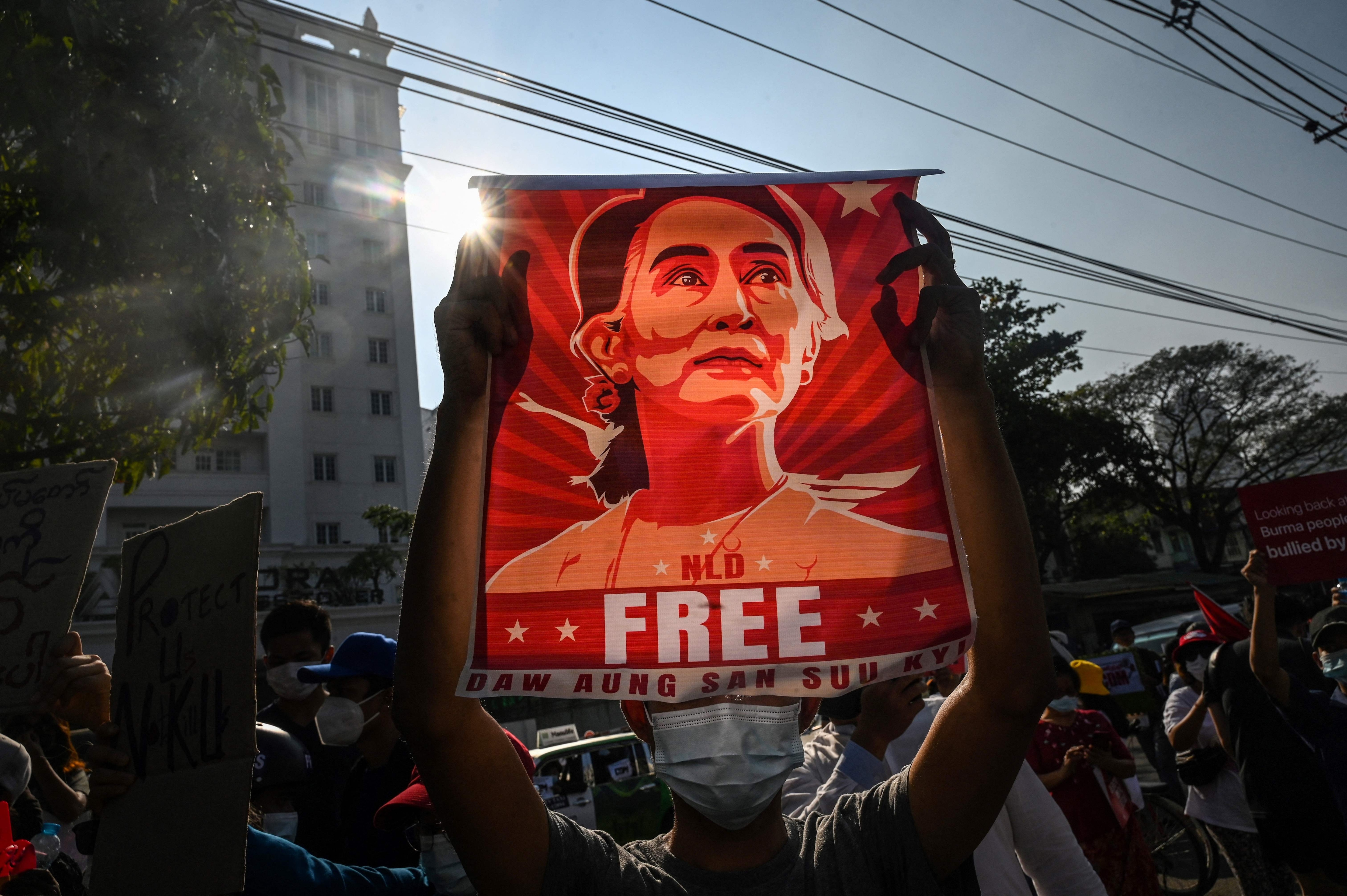 Suu Kyi, 76, has been detained since the February 1 coup last year. (AFP)