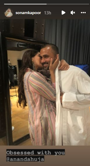 Sonam Kapoor shares picture with Anand Ahuja.(Instagram)