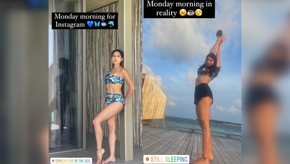 Sara Ali Khan's Monday morning Instagram VS reality post is