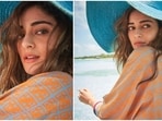Ananya Panday, who recently made headlines for her new avatar, once again sets the internet ablaze with her beach pictures which were shot in the Maldives for a fashion magazine.(Instagram/@ananyapanday)